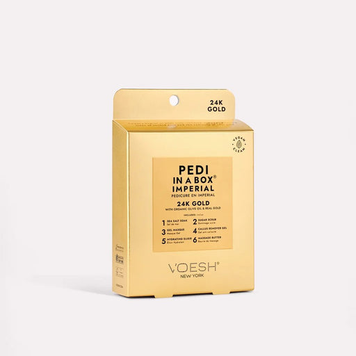 Voesh Pedi In A Box Imperial 6 Step, 24K GOLD, CASE (Pk: 50 kit/case) VPC608GLD