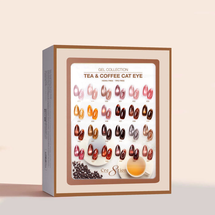 Cre8tion Cat Eye Kit - Tea & Coffee (24 colors), (Pk: 4 kit/case) Collection