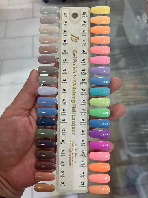 iGEL Nail Lacquer, LB Profesional Collection, Sample Tip #02, From 37 To 72