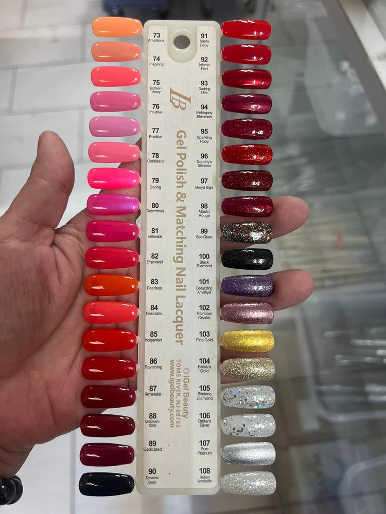 iGEL Nail Lacquer, LB Profesional Collection, Sample Tip #03, From 73 To 108