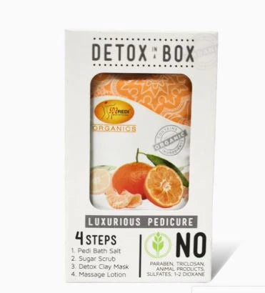 SpaRedi Detox In A Box (CASE), Pedicure 4 Steps, Mandarin, 48 packs/case OK0325MD