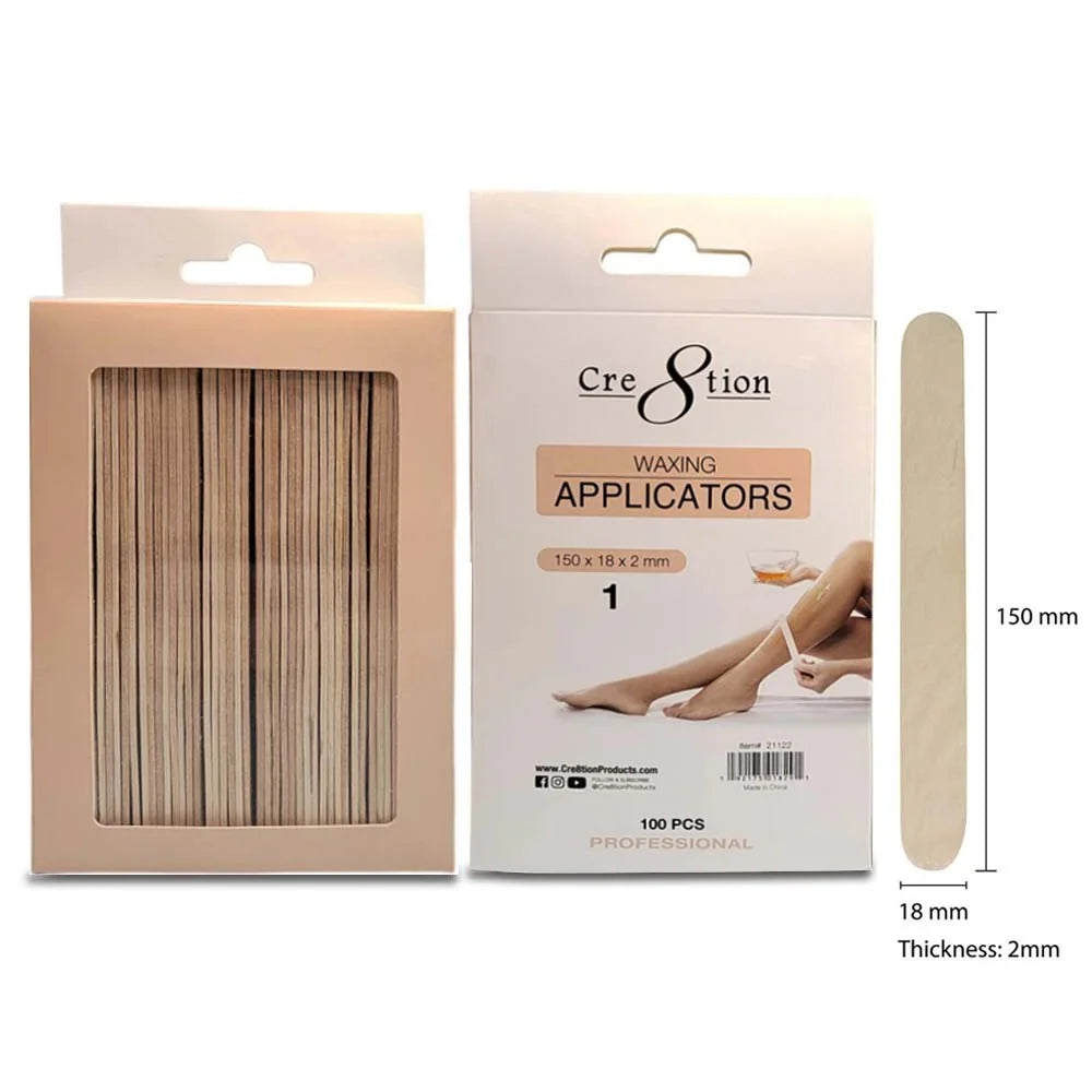 Cre8tion Disposable Applicators 1 - 150x18x2mm, BOX (Pk: 100 pcs/box, 50 boxes/case)