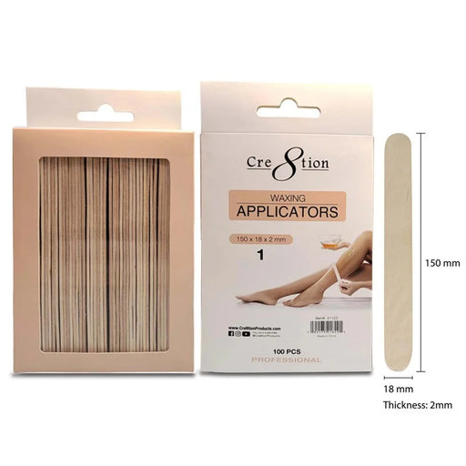 Cre8tion Disposable Applicators 1 - 150x18x2mm, BOX (Pk: 100 pcs/box, 50 boxes/case)
