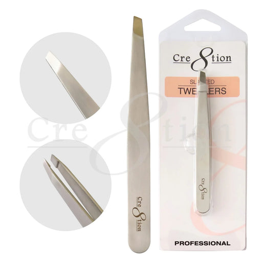 Cre8tion Slanted - TWEEZERS (Pk: 10 pcs/box, 400 pcs/case) - SKU 16203