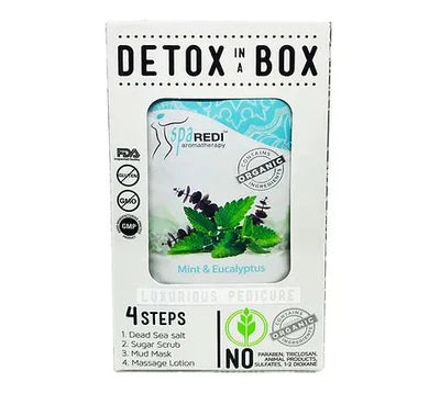 SpaRedi Detox In A Box (CASE), Pedicure 4 Steps, Mint, 48 packs/case OK0325MD