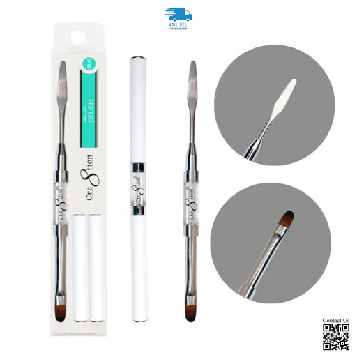 Cre8tion Nylon Hair Brush With Spatula Tool, Oval #8