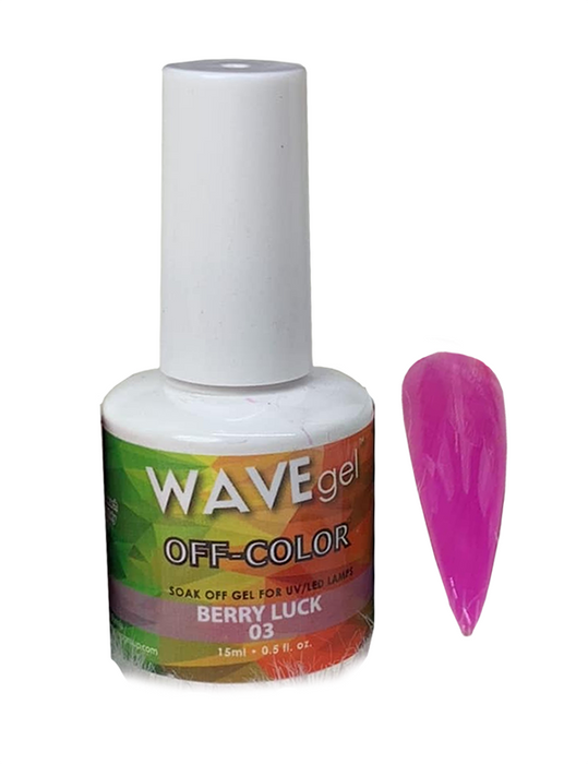 WAVEGEL Gel Polish 0.5oz, OFF COLOR Collection 000 - 03 - Berry Luck