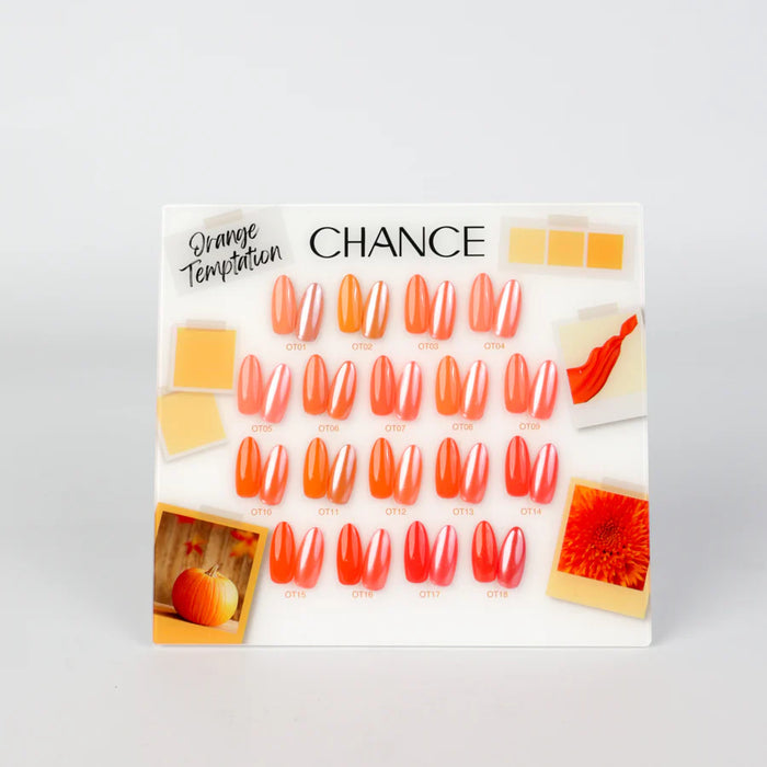 Chance Counter Display Color Chart (18 Colors) - ORANGE TEMPTATION (OT) Collection