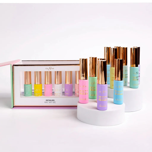 Cre8tion Detailing Gel (18 Colors) - Starter Kit -  PASTEL Collection - 004