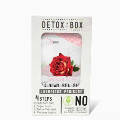 SpaRedi Detox In A Box (CASE), Pedicure 4 Steps, Roses, 48 packs/case OK0325MD