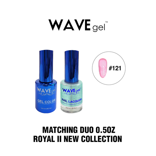 Wave Gel Nail Lacquer + Gel Polish, ROYAL II Collection 0.5oz, 121