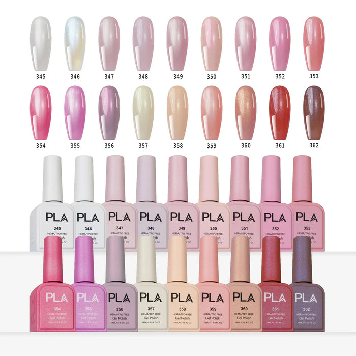 PLA Runaway Bride GEL 18ml Collection, Set of 18 Colors (#345 - #362)