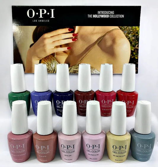 OPI Gelcolor, Hollywood - Spring Collection 2021, Full Line Of 12 Colors (From H001 To H012), 0.5oz