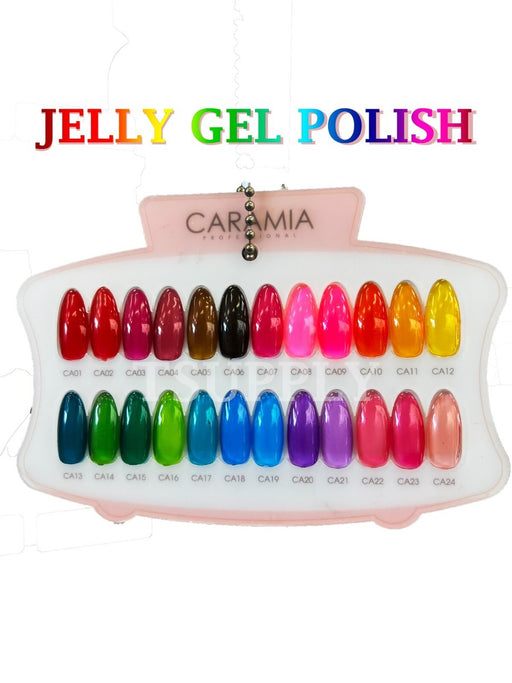 Caramia Jelly Gel Polish, Sample Tips