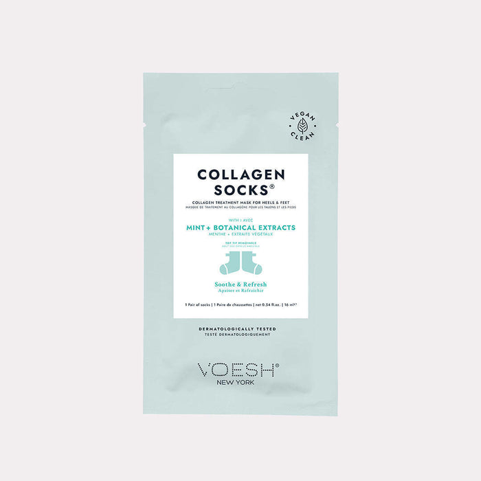 Voesh MINT & BOTANICAL EXTRACTS Collagen SOCKS, BOX, VFM212 PEP (Pk: 100 pairs/box, 4 boxes/case)