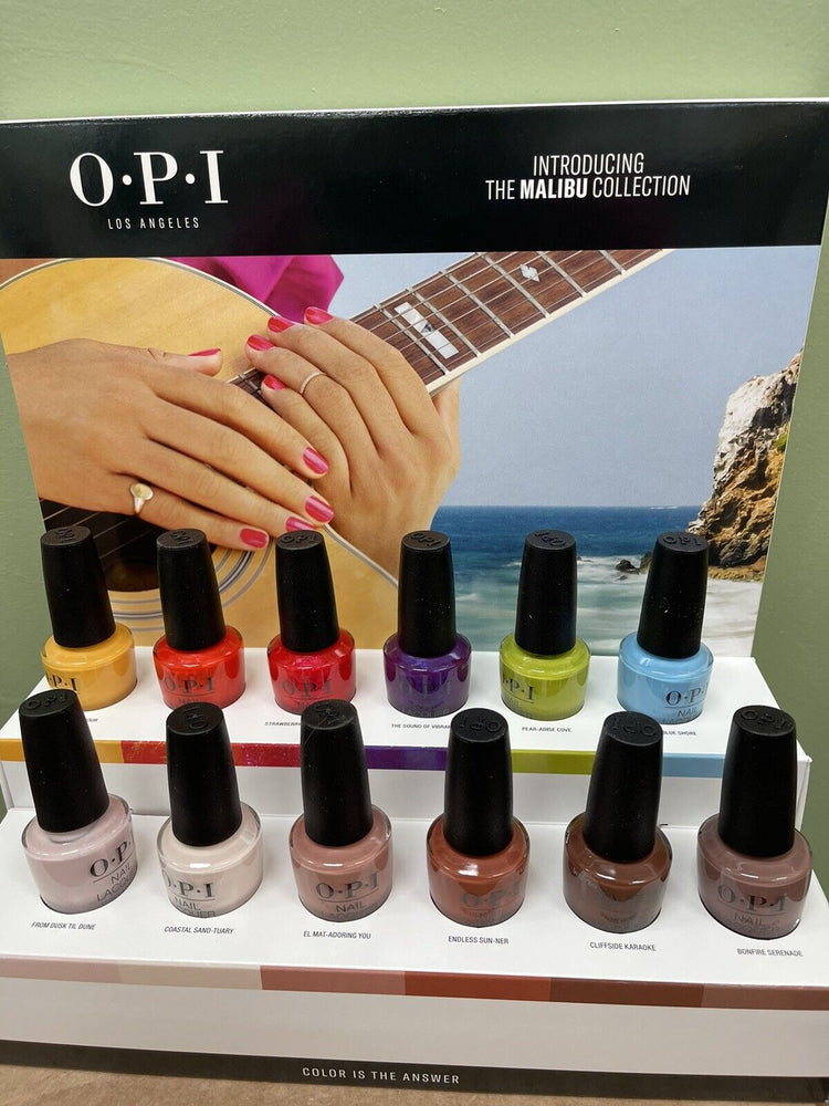 OPI Nail Lacquer, Malibu - Summer Collection 2021, Full Line Of 12 Colors (From N76 To N87), 0.5oz