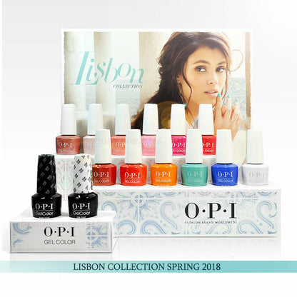 OPI GelColor And Nail Lacquer, Lisbon Collection, Full line of 12 colors (from L15 to L26), 0.5oz