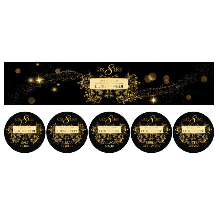 Cre8tion 5 Steps Luxury Golden Pedicure Spa, CASE (Pk: 99sets/case, 56 cases/pallet)