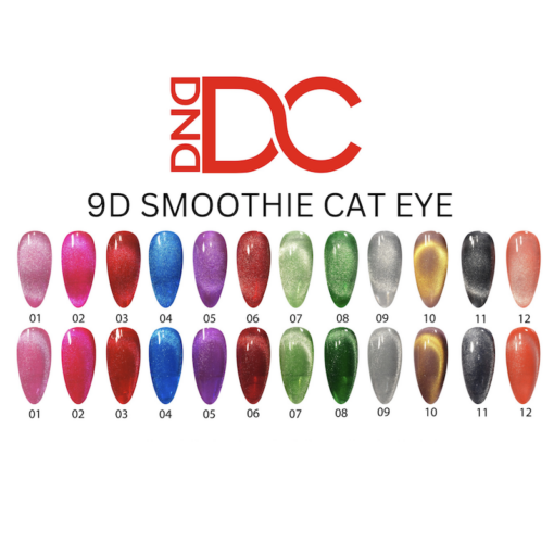 000 DC 0.6oz Smoothie 9D Cat Eye Collection, Color List Note