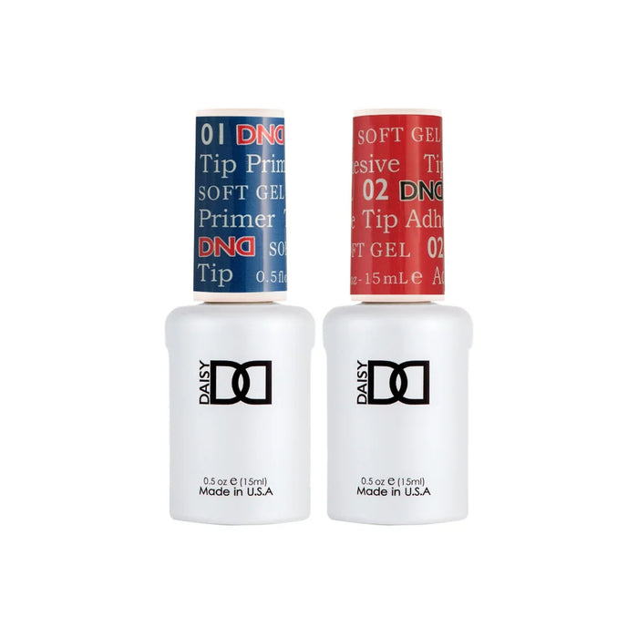 DND Combo - Soft Gel Tips Primer #01 and Adhesive #02, 0.5oz - SKU CB68878