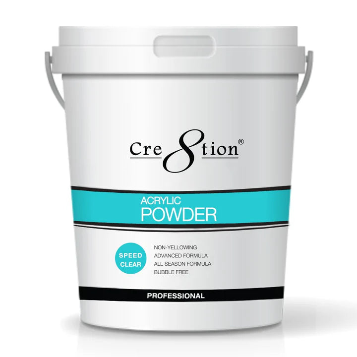 Cre8tion Acrylic Powder - Speed Clear 25lbs