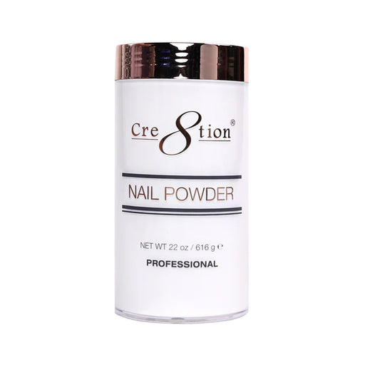 Cre8tion Acrylic Powder 22oz - Super White (Pk: 6 pcs/box, 36 pcs/case)