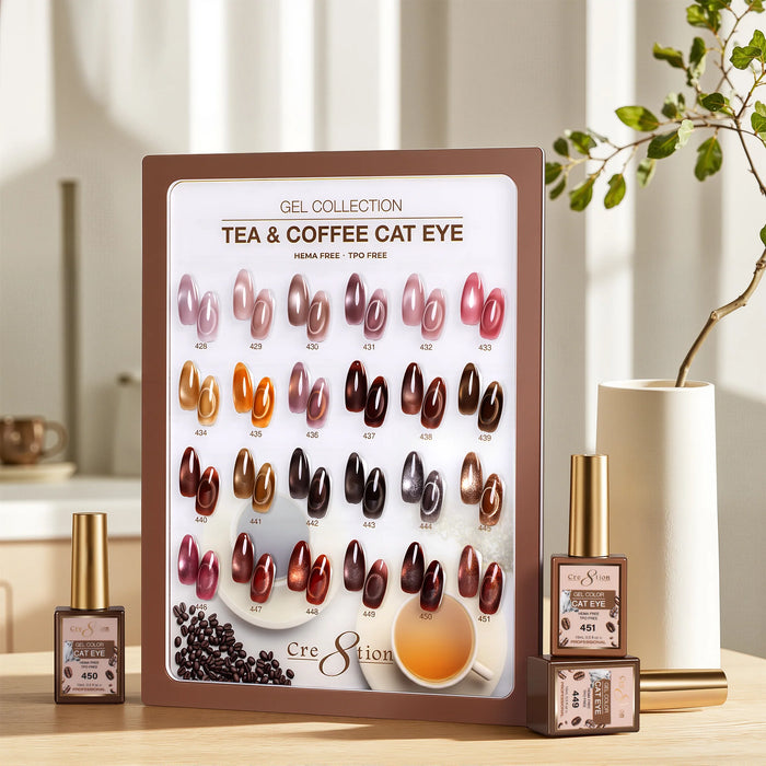 Cre8tion Cat Eye Kit - Tea & Coffee (24 colors), (Pk: 4 kit/case) Collection