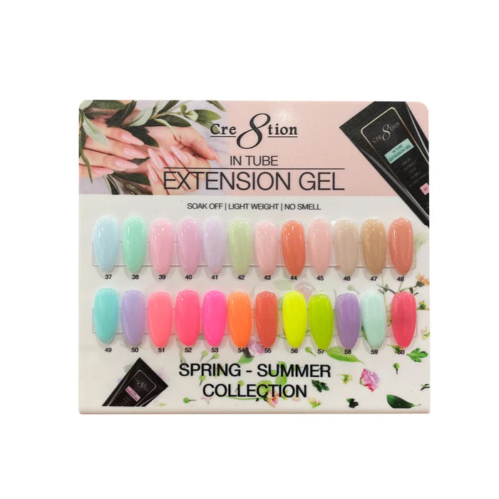 Cre8tion In Tube Extension Gel Set - SPRING & SUMMER (#37-60) - SKU 0916-1653