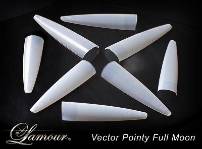 Lamour Vector Natural, Pointy Tips, Full Moon, 18950 (PK: 100pcs/bag)