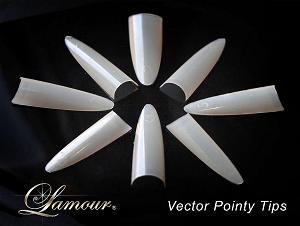 Lamour Vector Natural, Pointy Tips, Half Moon, 18955 (PK: 100pcs/bag)