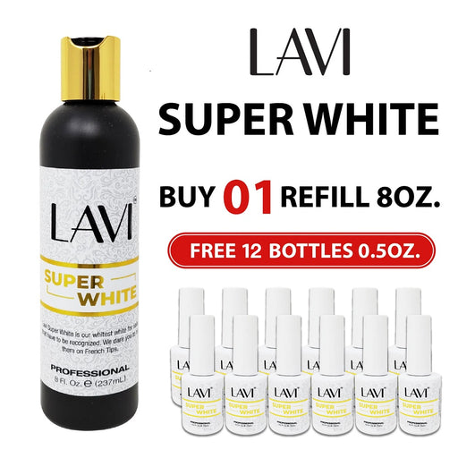 Lavi Super White Refill 8oz, Buy 01 Get 12 Lavi Super White 0.5oz FREE