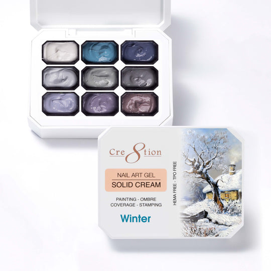 Cre8tion Nail Art Gel - Solid Cream Palette, WINTER