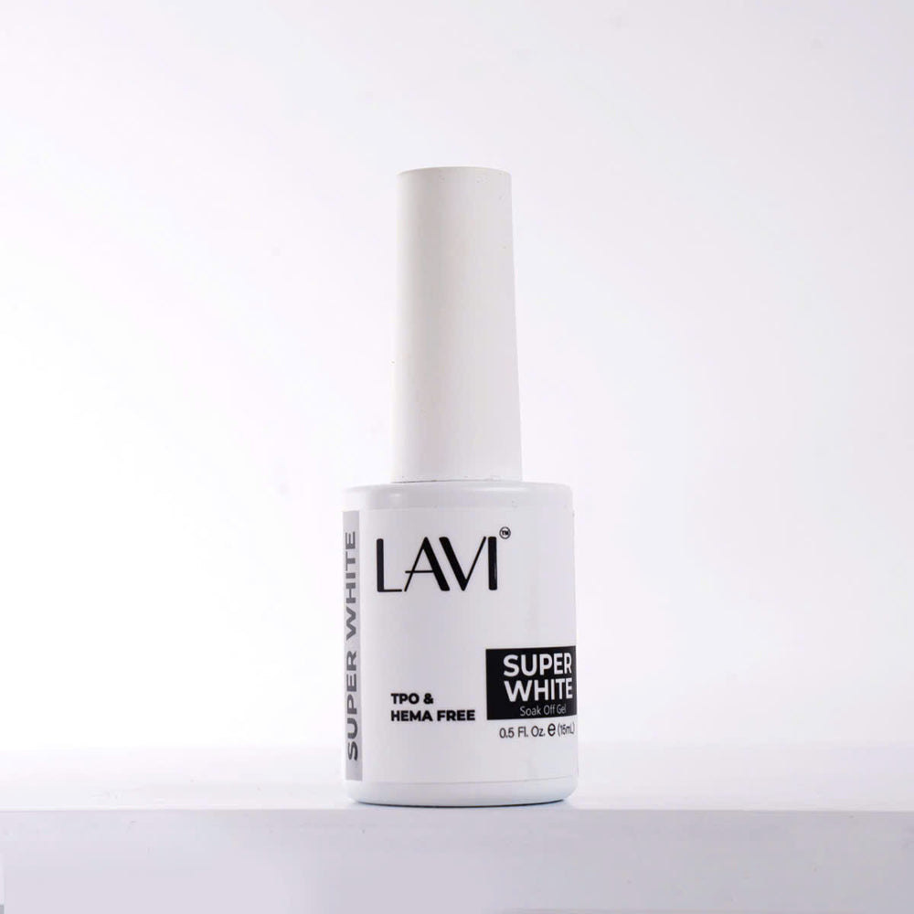 Lavi Super White Gel 0.5oz (HEMA & TPO Free), V2 (Pk: 25 pcs/box, 200 pcs/case)