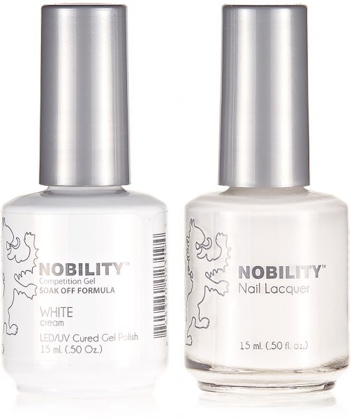 LeChat Nobility Gel & Polish Duo, NBCS001, White, 0.5oz KK