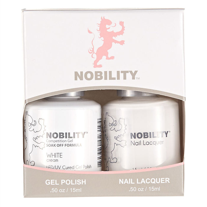 LeChat Nobility Gel & Polish Duo, NBCS001, White, 0.5oz KK
