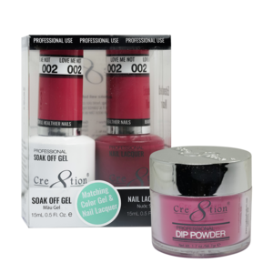 Cre8tion 3in1 Dipping Powder + Gel Polish + Nail Lacquer, 002, Cherry, 3104-0602 OK0117MD