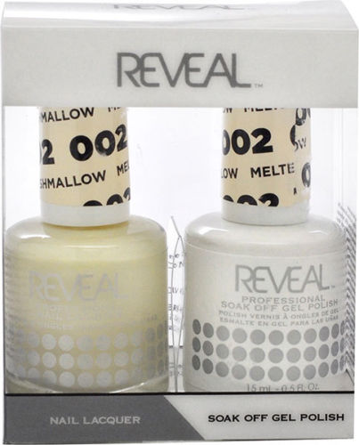 Reveal Gel Polish + Nail Lacquer, 002, Shmallow Melte, 0.5oz OK0311VD