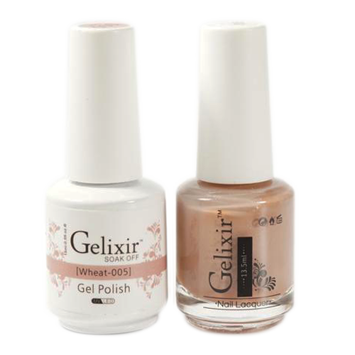 Gelixir Nail Lacquer And Gel Polish, 005, Wheat, 0.5oz KK1010