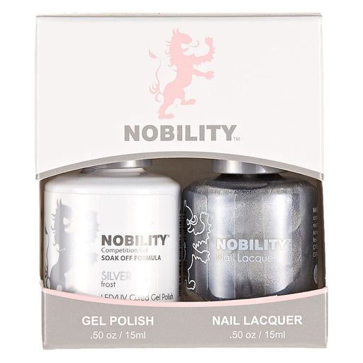 LeChat Nobility Gel & Polish Duo, NBCS006, Silver, 0.5oz KK0917