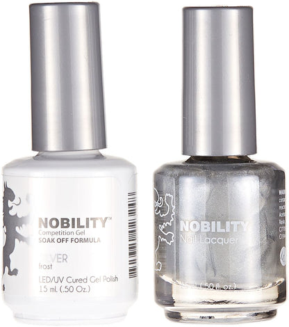 LeChat Nobility Gel & Polish Duo, NBCS006, Silver, 0.5oz KK0917