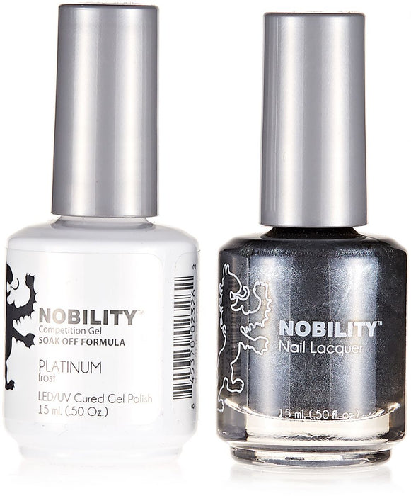 LeChat Nobility Gel & Polish Duo, NBCS008, Platinum, 0.5oz KK0917