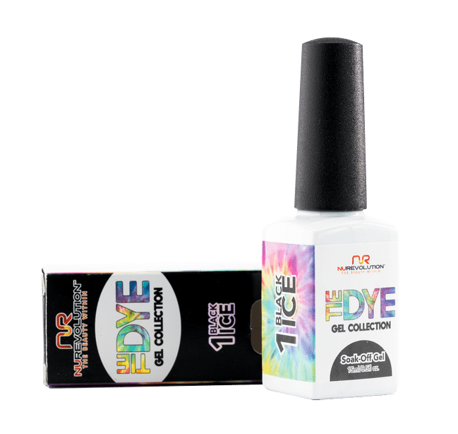 NuRevolution Tie Dye Gel Collection, 01, Black Ice, 0.5oz KK1030