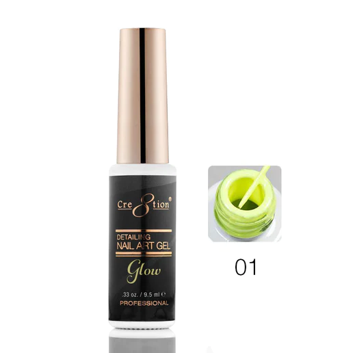 Cre8tion Detailing Nail Art Gel, Glow In The Dark Collection, 01, 0.33oz