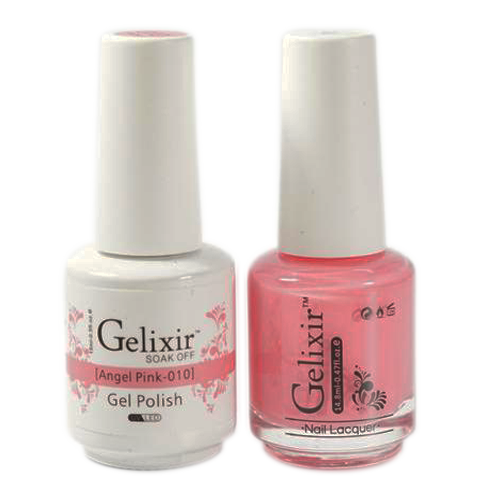 Gelixir Nail Lacquer And Gel Polish, 010, Angel Pink, 0.5oz KK1010