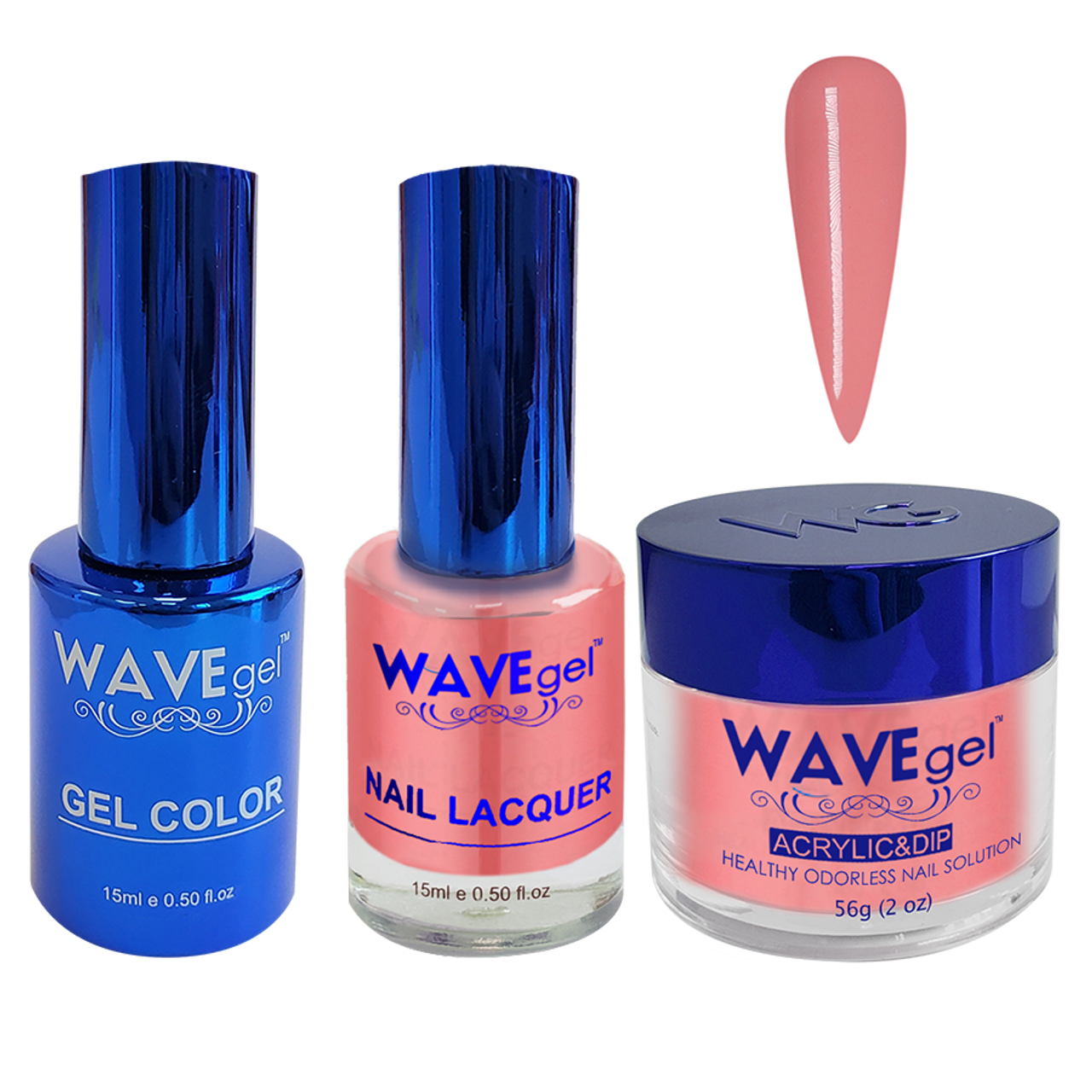 Wave Gel 4in1 Dipping Powder + Gel Polish + Nail Lacquer, ROYAL Collection, 012, Sky Pink