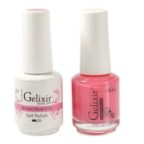 Gelixir Nail Lacquer And Gel Polish, 013, Brilliant Rose, 0.5oz KK1010