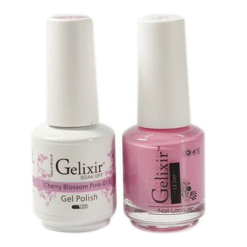 Gelixir Nail Lacquer And Gel Polish, 015, Cherry Blosson Pink, 0.5oz KK1010