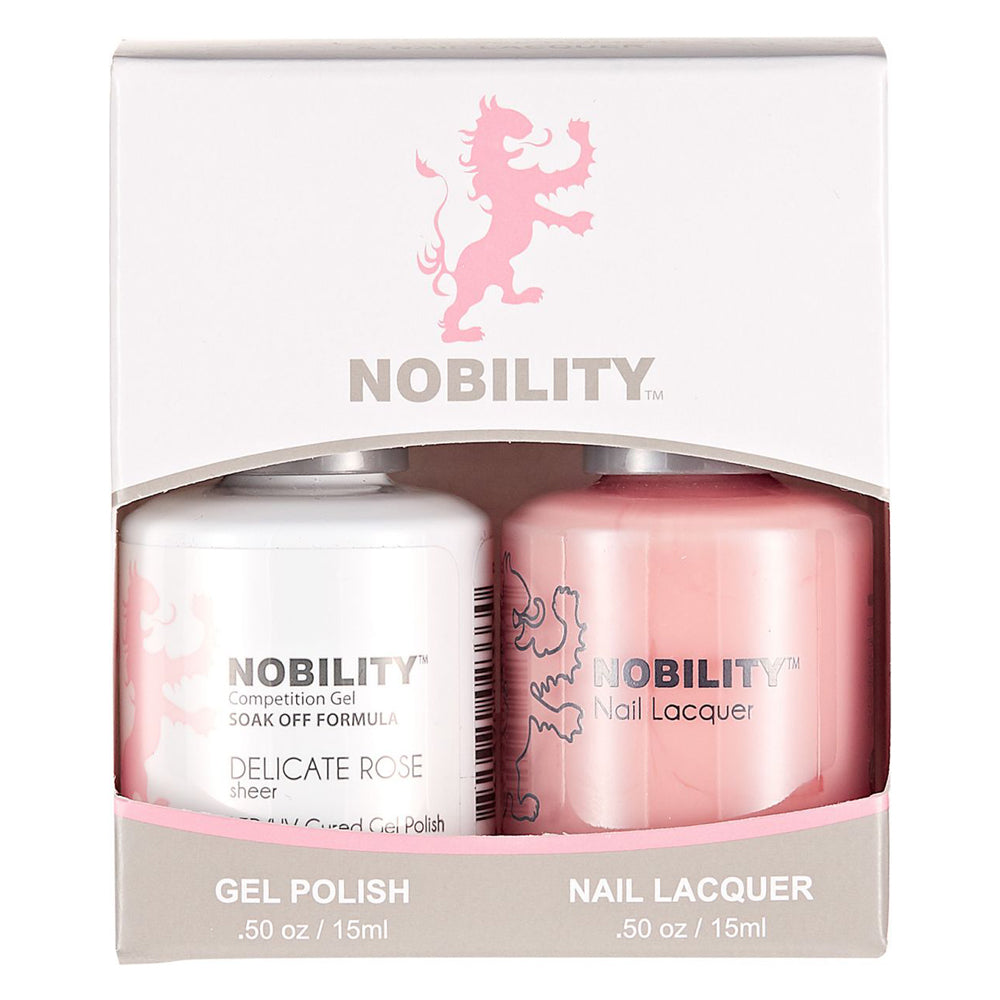 LeChat Nobility Gel & Polish Duo, NBCS015, Delicate Rose, 0.5oz KK