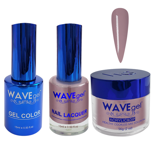 Wave Gel 4in1 Dipping Powder + Gel Polish + Nail Lacquer, ROYAL Collection, 016, Mauve Monarch