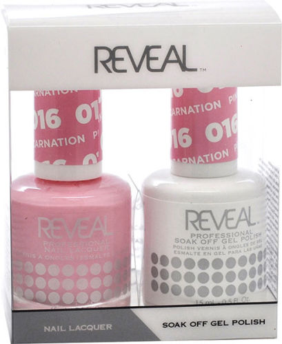Reveal Gel Polish + Nail Lacquer, 016, Pink Carnation, 0.5oz OK0311VD